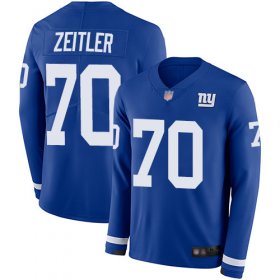 Wholesale Cheap Nike Giants #70 Kevin Zeitler Royal Blue Team Color Men\'s Stitched NFL Limited Therma Long Sleeve Jersey