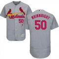 Wholesale Cheap Cardinals #50 Adam Wainwright Grey Flexbase Authentic Collection Stitched MLB Jersey