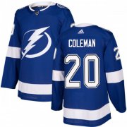Cheap Adidas Lightning #20 Blake Coleman Blue Home Authentic Stitched NHL Jersey