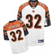 Wholesale Cheap Bengals #32 Cedric Benson White Stitched NFL Jersey