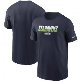 Wholesale Cheap Seattle Seahawks Nike Split T-Shirt College Navy