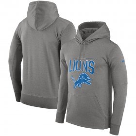 Wholesale Cheap Detroit Lions Nike Sideline Property of Performance Pullover Hoodie Gray