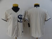 Wholesale Cheap Women's Chicago White Sox Blank 2021 Cream Field of Dreams Cool Base Stitched Nike Jersey