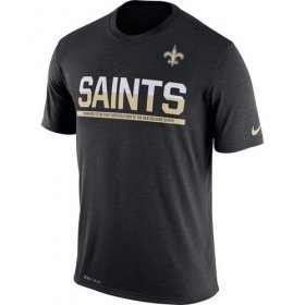 Wholesale Cheap Men\'s New Orleans Saints Nike Practice Legend Performance T-Shirt Black
