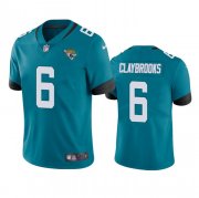 Cheap Men's Jacksonville Jaguars #6 Chris Claybrooks Teal Vapor Untouchable Limited Stitched Jersey