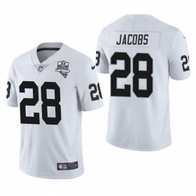 Wholesale Cheap Las Vegas Raiders #28 Josh Jacobs Men\'s Nike 2020 Inaugural Season Vapor Limited NFL Jersey White