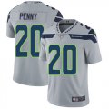 Wholesale Cheap Nike Seahawks #20 Rashaad Penny Grey Alternate Men's Stitched NFL Vapor Untouchable Limited Jersey
