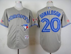 Wholesale Cheap Blue Jays #20 Josh Donaldson Grey Road Cool Base Stitched MLB Jersey