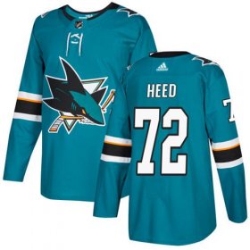 Wholesale Cheap Adidas Sharks #72 Tim Heed Teal Home Authentic Stitched NHL Jersey
