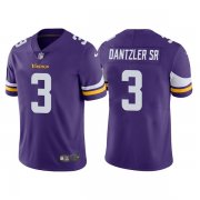 Wholesale Cheap Men's Minnesota Vikings #3 Cameron Dantzler Purple Vapor Untouchable Stitched Jersey