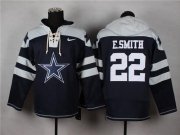 Wholesale Cheap Nike Cowboys #22 Emmitt Smith Navy Blue Player Pullover Hoodie