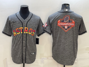 Wholesale Cheap Men's Houston Astros Grey Gridiron Team Big Logo Cool Base Stitched Baseball Jersey