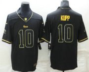 Wholesale Cheap Men's Los Angeles Rams #10 Cooper Kupp Black Golden Edition Stitched NFL Nike Limited Jersey