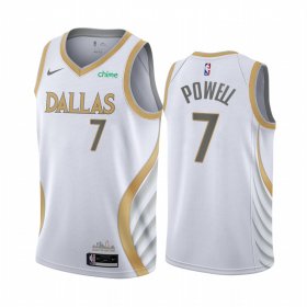 Wholesale Cheap Nike Mavericks #7 Dwight Powell White NBA Swingman 2020-21 City Edition Jersey