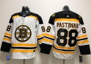 Wholesale Cheap Adidas Bruins #88 David Pastrnak White Road Authentic Stitched NHL Jersey