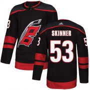 Wholesale Cheap Adidas Hurricanes #53 Jeff Skinner Black Alternate Authentic Stitched NHL Jersey