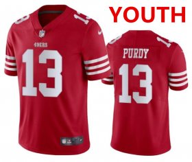 Wholesale Cheap Youth San Francisco 49ers #13 Brock Purdy Red Vapor Untouchable Limited Stitched Football Jersey