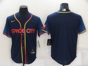 Wholesale Cheap Men's Houston Astros Blank 2022 Navy City Connect Cool Base Stitched Jersey