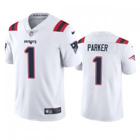 Wholesale Cheap Men\'s New England Patriots #1 DeVante Parker White Vapor Untouchable Limited Stitched Jersey