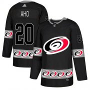 Wholesale Cheap Adidas Hurricanes #20 Sebastian Aho Black Authentic Team Logo Fashion Stitched NHL Jersey