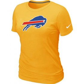 Wholesale Cheap Women\'s Nike Buffalo Bills Logo NFL T-Shirt Yellow