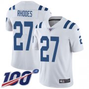 Wholesale Cheap Nike Colts #27 Xavier Rhodes White Youth Stitched NFL 100th Season Vapor Untouchable Limited Jersey