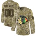 Wholesale Cheap Men's Adidas Blackhawks Personalized Camo Authentic NHL Jersey