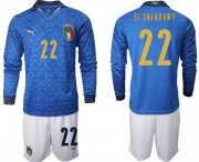 Wholesale Cheap Men 2021 European Cup Italy home Long sleeve 22 soccer jerseys