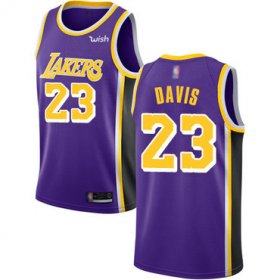 Cheap Youth Lakers #23 Anthony Davis Purple Basketball Swingman Statement Edition Jersey