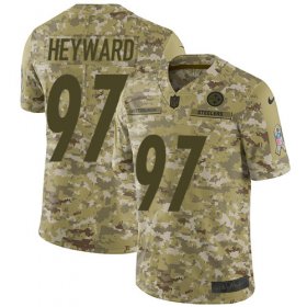 Wholesale Cheap Nike Steelers #97 Cameron Heyward Camo Youth Stitched NFL Limited 2018 Salute to Service Jersey