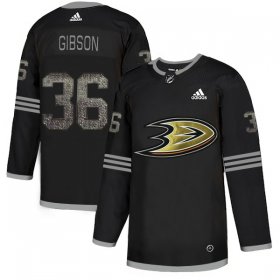 Wholesale Cheap Adidas Ducks #36 John Gibson Black Authentic Classic Stitched NHL Jersey