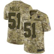Wholesale Cheap Nike Panthers #51 Sam Mills Camo Men's Stitched NFL Limited 2018 Salute To Service Jersey