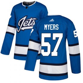 Wholesale Cheap Adidas Jets #57 Tyler Myers Blue Alternate Authentic Stitched NHL Jersey