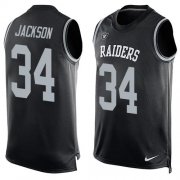 Wholesale Cheap Nike Raiders #34 Bo Jackson Black Team Color Men's Stitched NFL Limited Tank Top Jersey