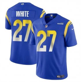 Cheap Men\'s Los Angeles Rams #27 Tre\'Davious White Blue Vapor Untouchable Football Stitched Jersey