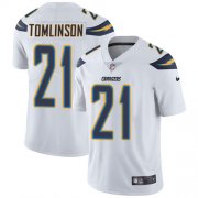 Wholesale Cheap Nike Chargers #21 LaDainian Tomlinson White Men's Stitched NFL Vapor Untouchable Limited Jersey