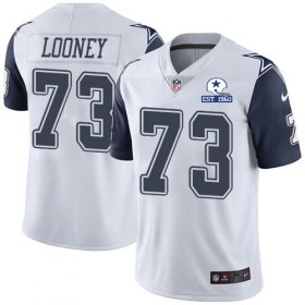 Wholesale Cheap Nike Cowboys #73 Joe Looney White Men\'s Stitched With Established In 1960 Patch NFL Limited Rush Jersey