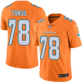 Wholesale Cheap Nike Dolphins #78 Laremy Tunsil Orange Men\'s Stitched NFL Limited Rush Jersey