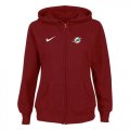 Wholesale Cheap Nike Miami Dolphins Ladies Tailgater Full Zip Hoodie Red