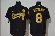 Wholesale Cheap Men's Los Angeles Dodgers #8 Kobe Bryant Black Camo Fashion Stitched MLB Cool Base Nike Jersey