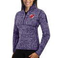 Wholesale Cheap New Jersey Devils Antigua Women's Fortune 1/2-Zip Pullover Sweater Purple