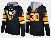 Wholesale Cheap Penguins #30 Matt Murray Black Name And Number Hoodie