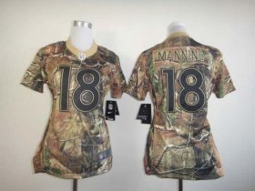 Wholesale Cheap Nike Broncos #18 Peyton Manning Camo Women\'s Stitched NFL Realtree Elite Jersey