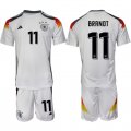 Cheap Men's Germany #11 Julian Brandt White 2024-25 Home Soccer Jersey Suit