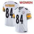 Cheap Women's Pittsburgh Steelers #84 Cordarrelle Patterson White Vapor Football Stitched Jersey