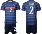 Wholesale Cheap Men 2020-2021 European Cup France home blue 2 Soccer Jersey