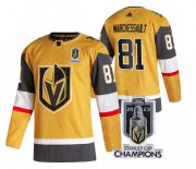 Wholesale Cheap Men's Vegas Golden Knights #81 Jonathan Marchessault Gold 2023 Stanley Cup Champions Stitched Jersey