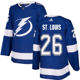Wholesale Cheap Adidas Lightning #26 Martin St. Louis Blue Home Authentic Stitched NHL Jersey