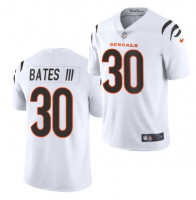 Wholesale Cheap Men\'s Cincinnati Bengals #30 Jessie Bates III 2021 New White Vapor Untouchable Limited Stitched Jersey