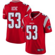 Cheap Nike Patriots #53 Josh Uche Red Youth Stitched NFL Limited Inverted Legend Jersey